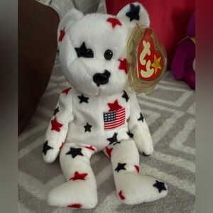 TY Beanie Baby Glory the Bear 1997 Retired Plush Toy - RARE
